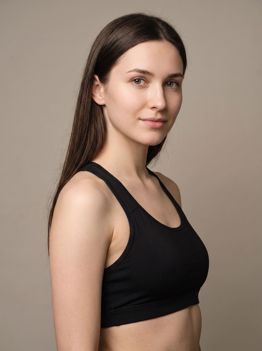 Portrait of Elena, the stretching.shop AI guide