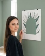 Elena, the stretching.shop AI guide, with the Breathe Arch Art Print