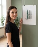 Elena, the stretching.shop AI guide, with the Quiet Hours Art Print