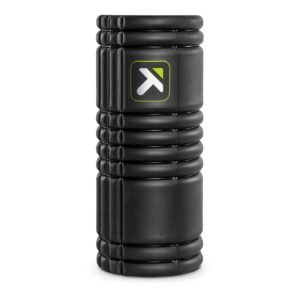 TriggerPoint GRID 1.0 foam roller in black, 13 inch, showing the multi-density surface