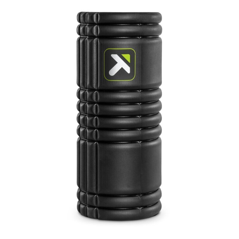 TriggerPoint GRID 1.0 foam roller in black, 13 inch, showing the multi-density surface