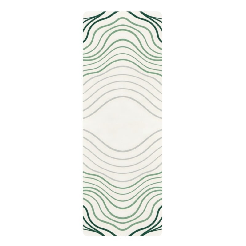 Contour Wave - printed yoga mat, front view