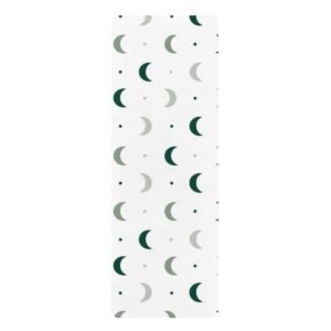 Crescent Rows - printed yoga mat, front view