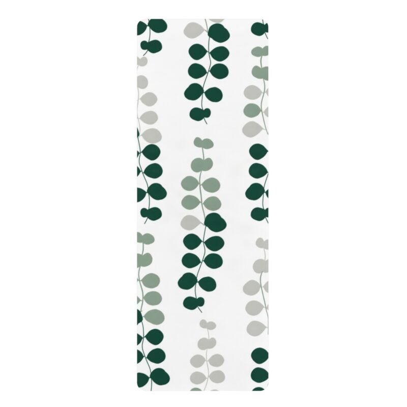 Eucalyptus Trail - printed yoga mat, front view