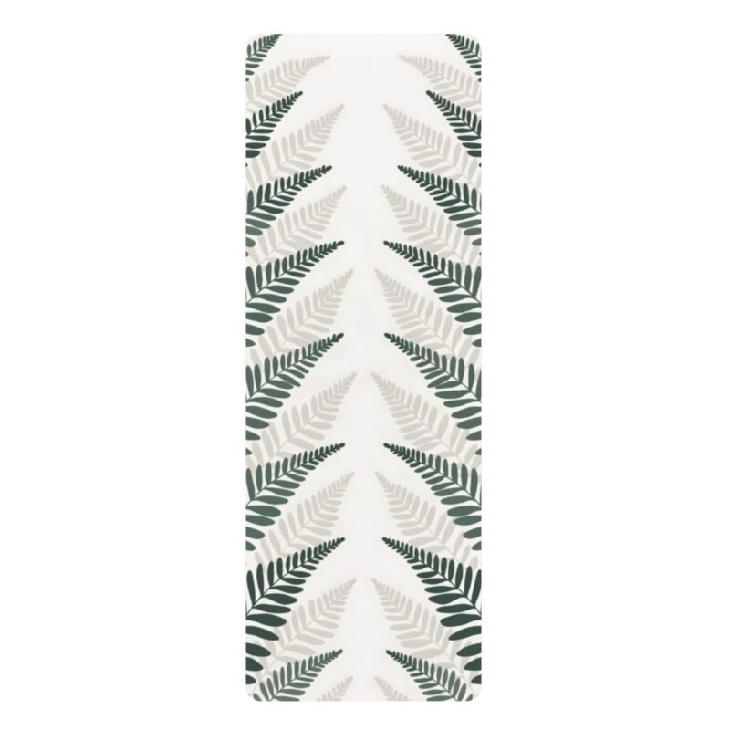 Fern Mirror - printed yoga mat, front view