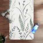 Meadow Line - printed yoga mat, context view