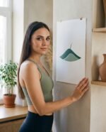 Elena, the stretching.shop AI guide, with the Sand Valley Art Print