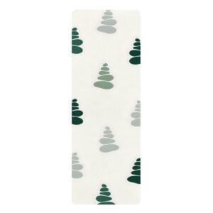 Stone Stack - printed yoga mat, front view