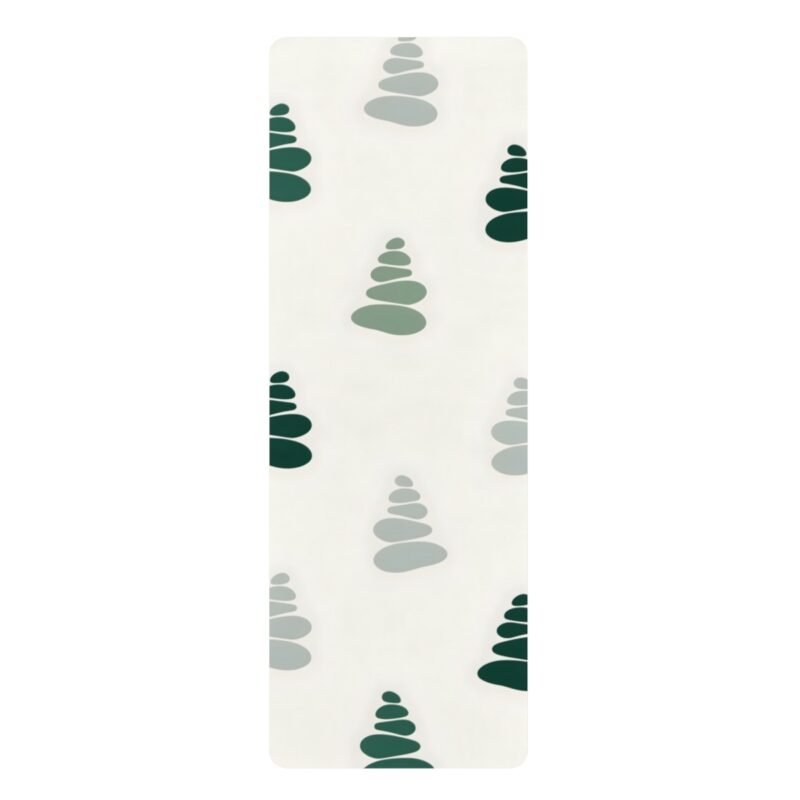 Stone Stack - printed yoga mat, front view