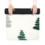 Stone Stack - printed yoga mat, lifestyle view