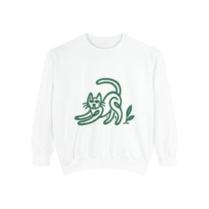 Stretching Cat Sweatshirt - front view