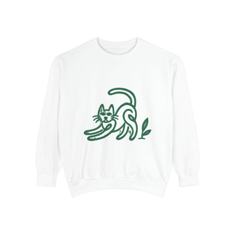 Stretching Cat Sweatshirt - front view